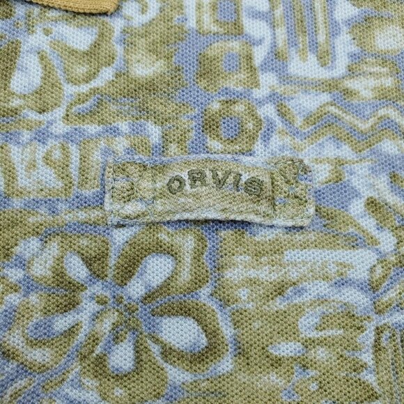 Orvis Sporting Traditions Mens Short Sleeve Hawaiian Floral Polo Shirt Size XXL - Picture 3 of 8